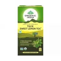Чай тулси с лимоном, 25 пакетиков, Органик Индия; Tulsi Tea with Lemon, 25 bags, Organic India